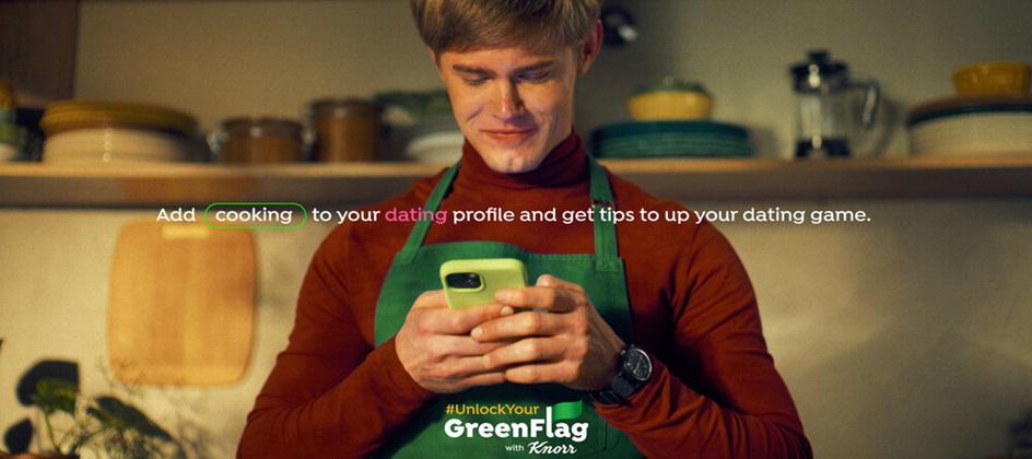 Tinder and Knorr partner to help singles #unlockyourgreenflag with cooking skills this Valentine's Day